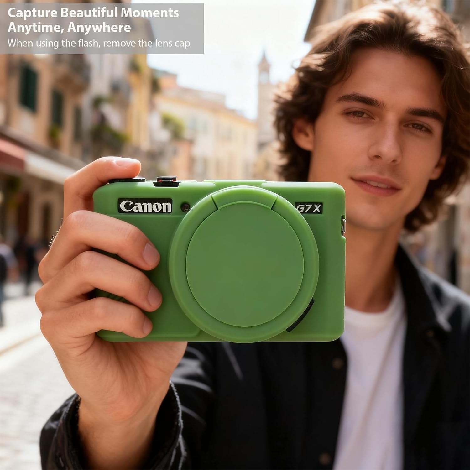 CARCASA PARA CÁMARA CANON G7X MARK II FREVYVE VERDE - 2