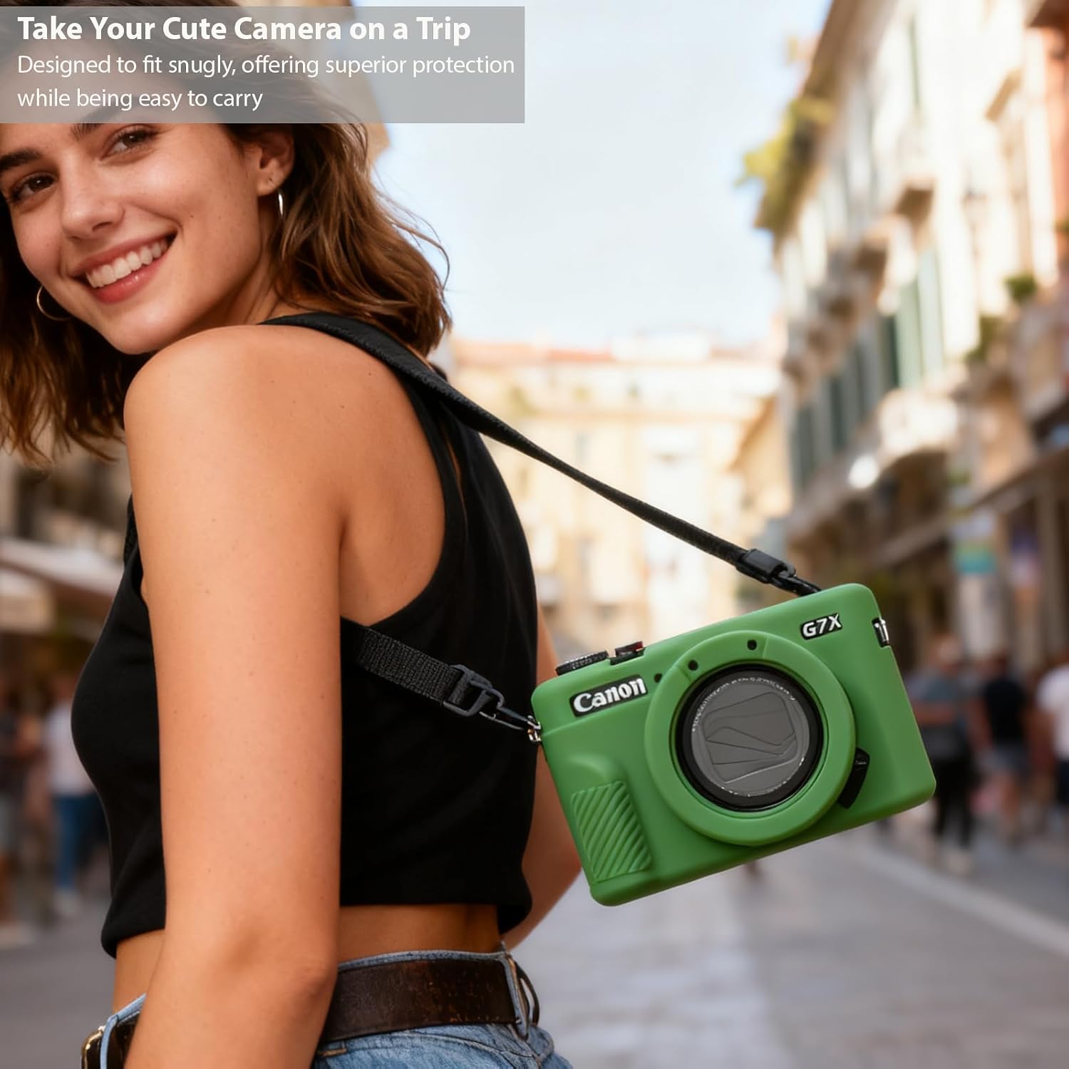 CARCASA PARA CÁMARA CANON G7X MARK II FREVYVE VERDE - 3