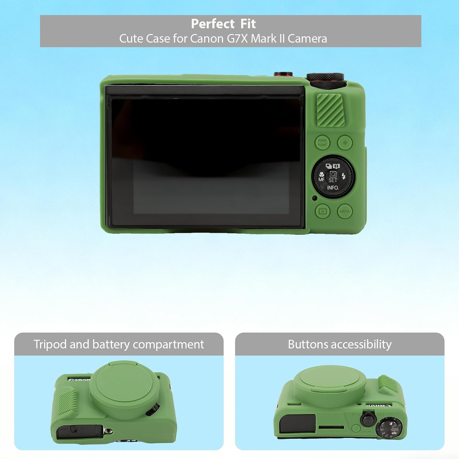 CARCASA PARA CÁMARA CANON G7X MARK II FREVYVE VERDE - 5