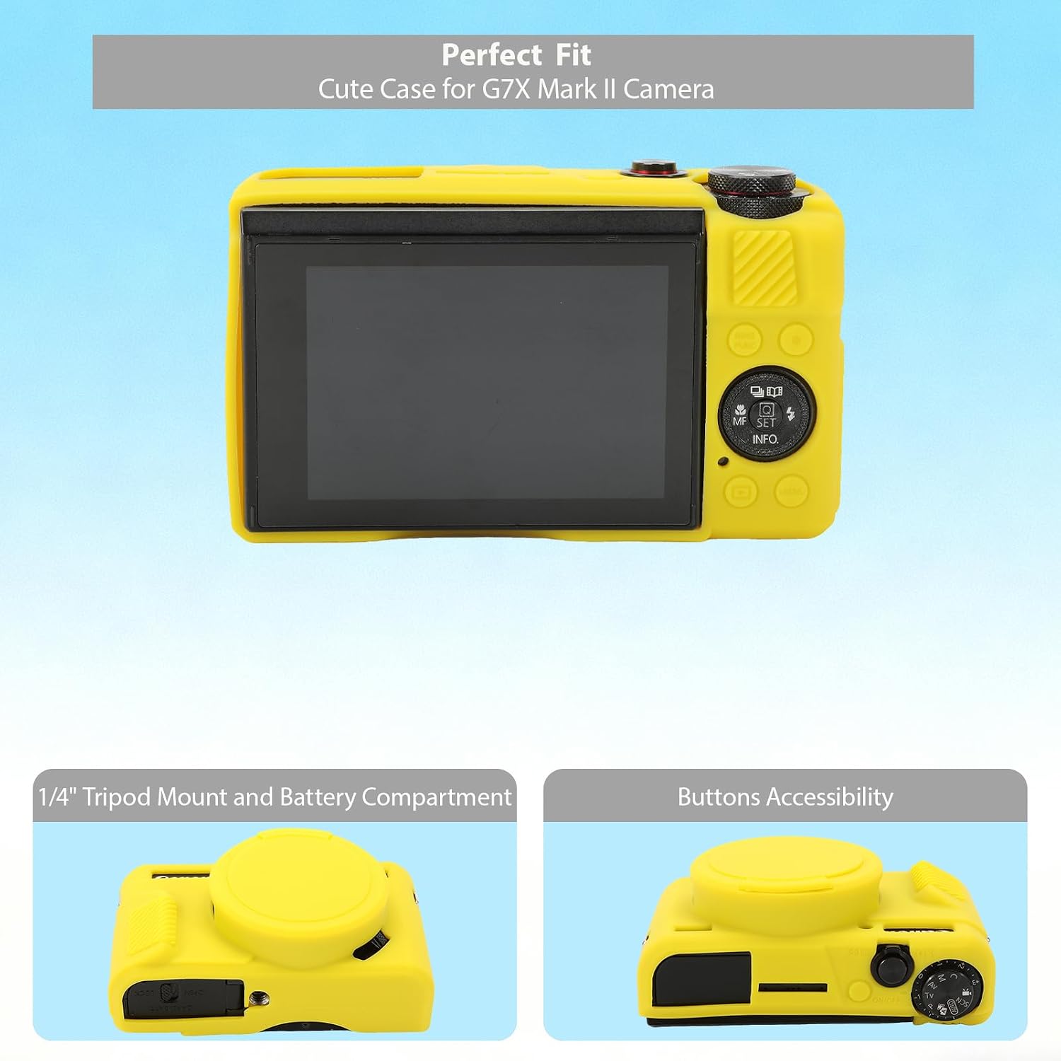 CARCASA PARA CÁMARA FREVYVE G7X MARK II AMARILLO - 5