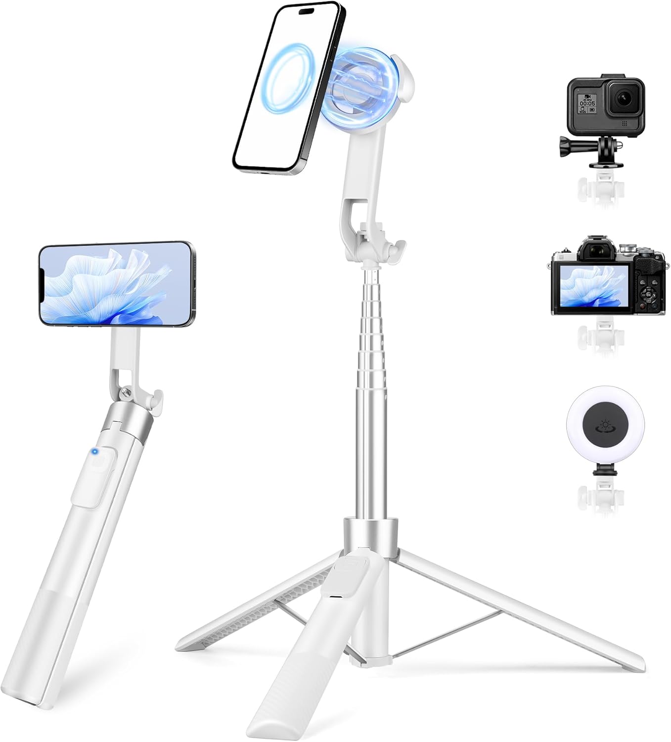 TRÍPODE PARA CÁMARA VICTIV 70 PULGADAS MAGNÉTICO EXTENSIBLE CON CONTROL REMOTO - 1