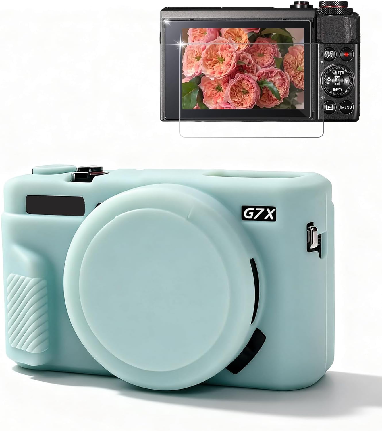 CARCASA PARA CÁMARA CANON G7X MARK II FREVYVE JELLY VERDE - 1