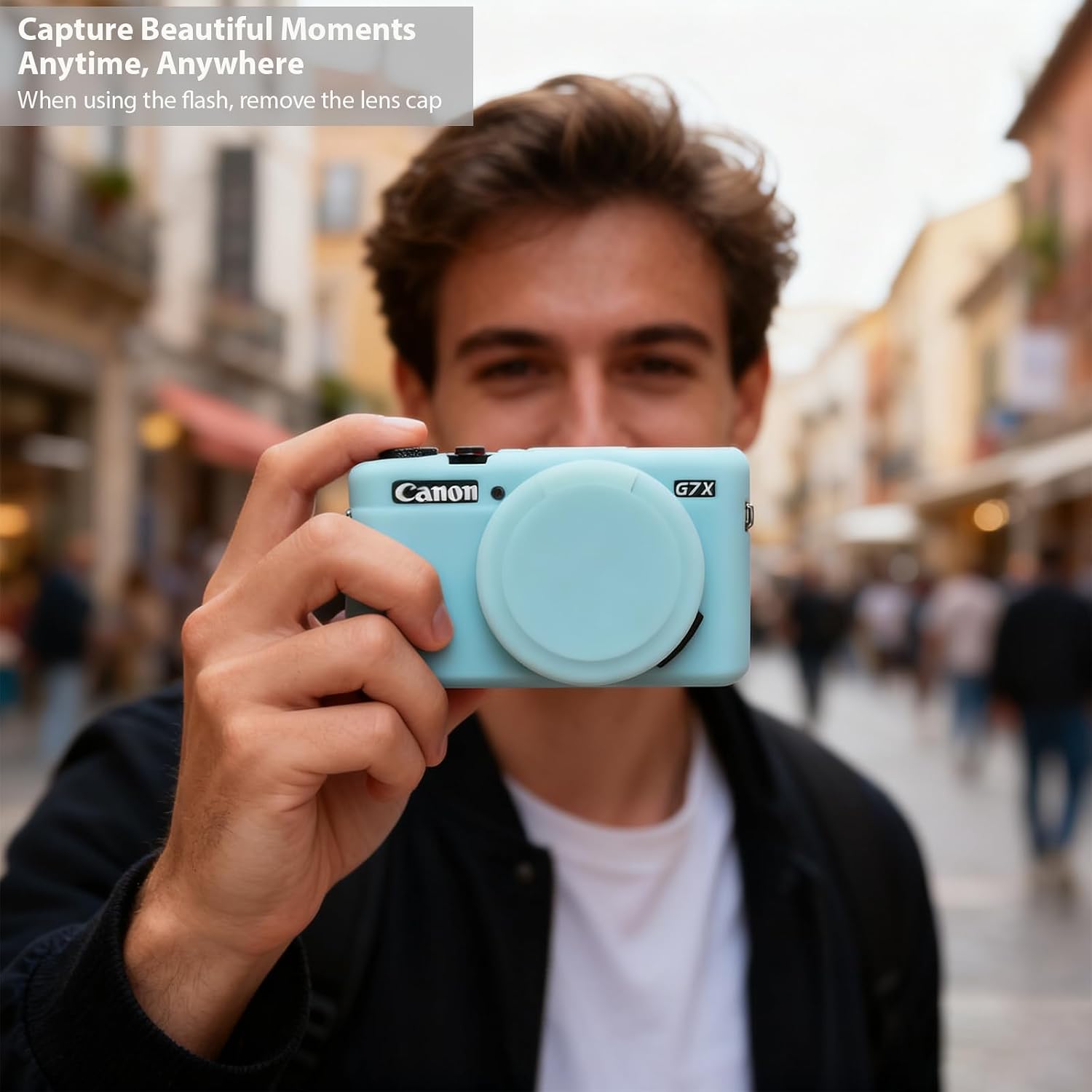 CARCASA PARA CÁMARA CANON G7X MARK II FREVYVE JELLY VERDE - 2