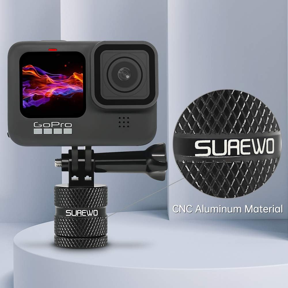 ADAPTADOR PARA TRÍPODE SKEZN ALUMINIO 1/4'-20 CON ROTACIÓN 360° COMPATIBLE CON GOPRO Y DJI - 2
