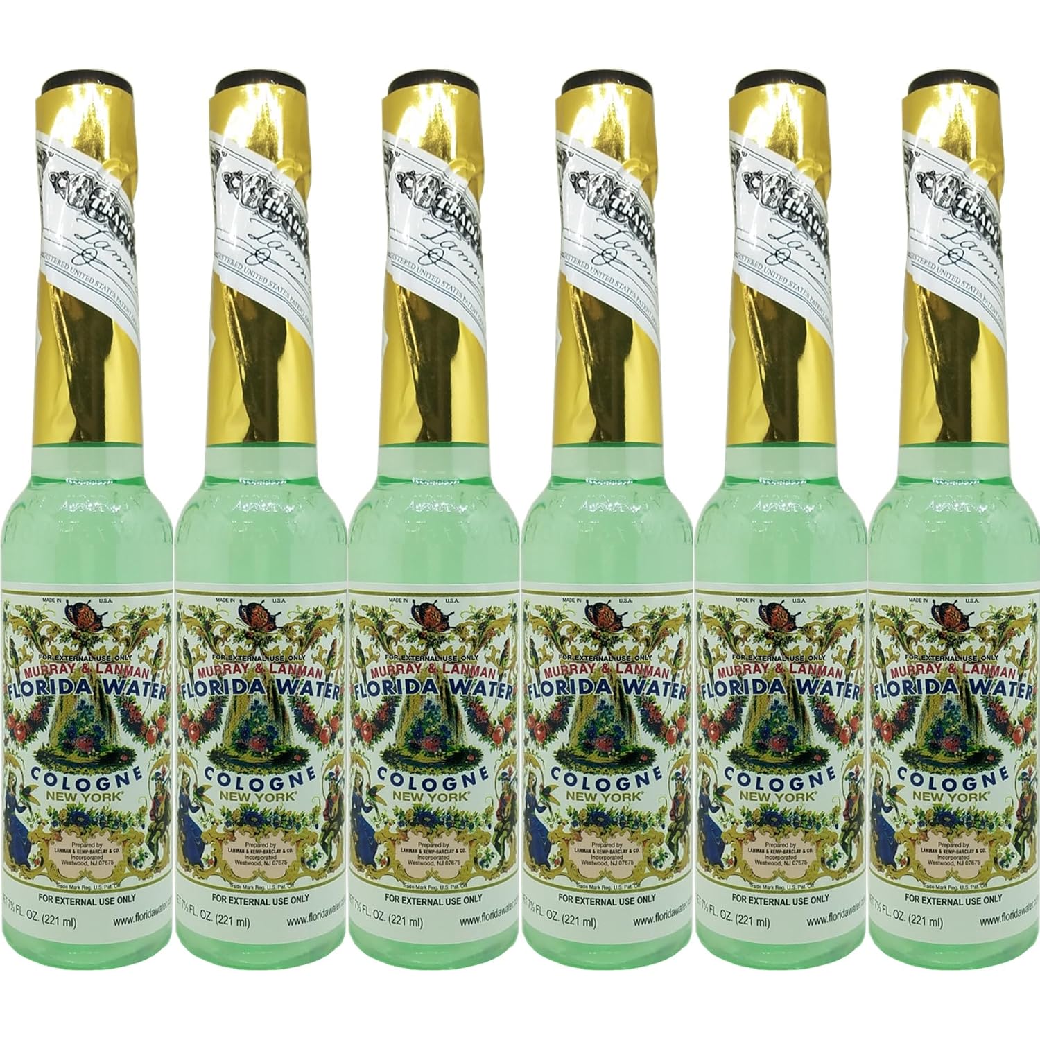 COLONIA LANMAN Y KEMP AUTHENTIC REAL FLORIDA WATER 7.5 OZ PACK 6 BOTELLAS PLÁSTICAS - 1