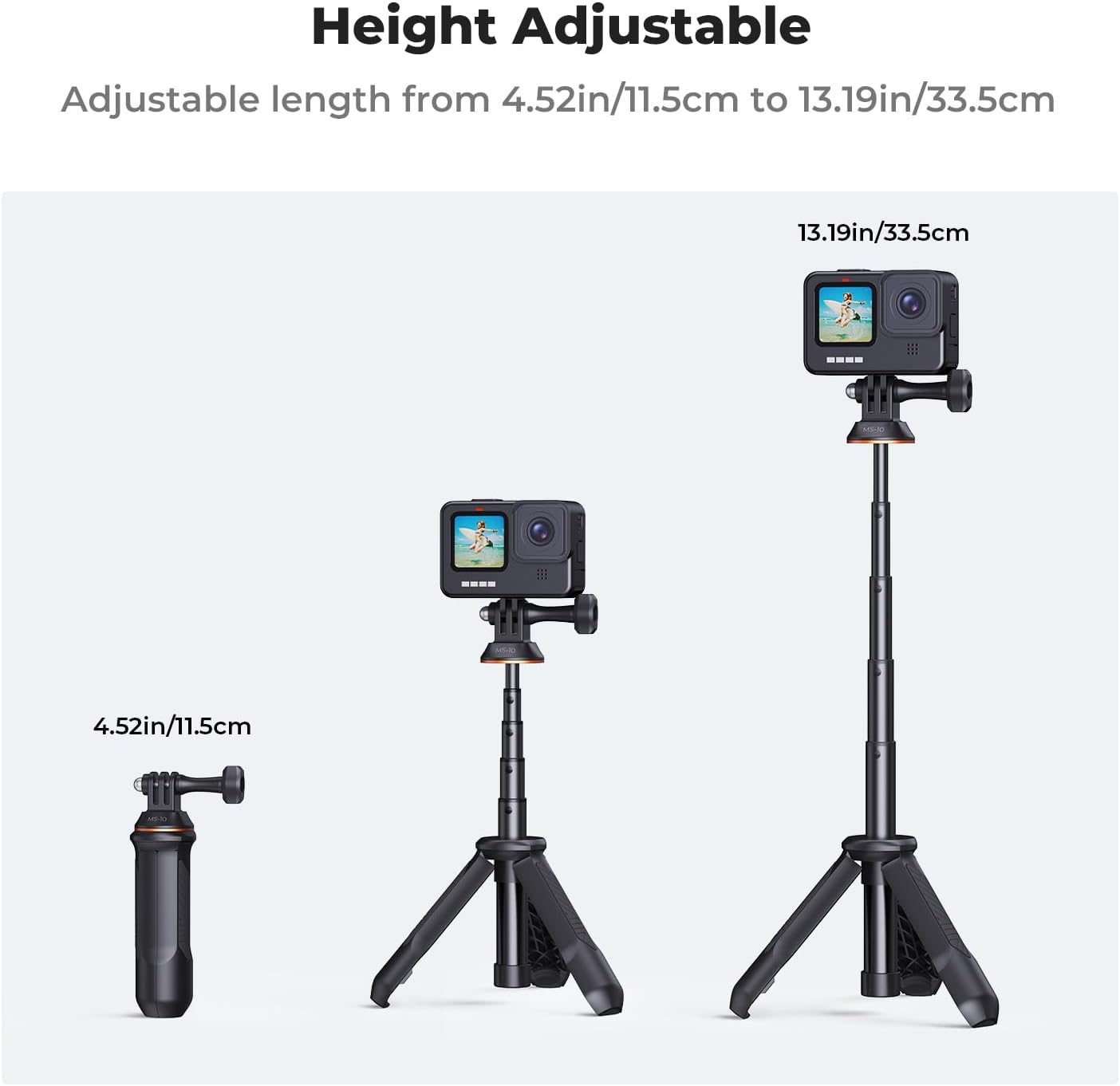 SOPORTE PARA CÁMARA DE ACCIÓN KYF CONCEPT MINI SELFIE STICK TRIPOD 33.5 CM - 2