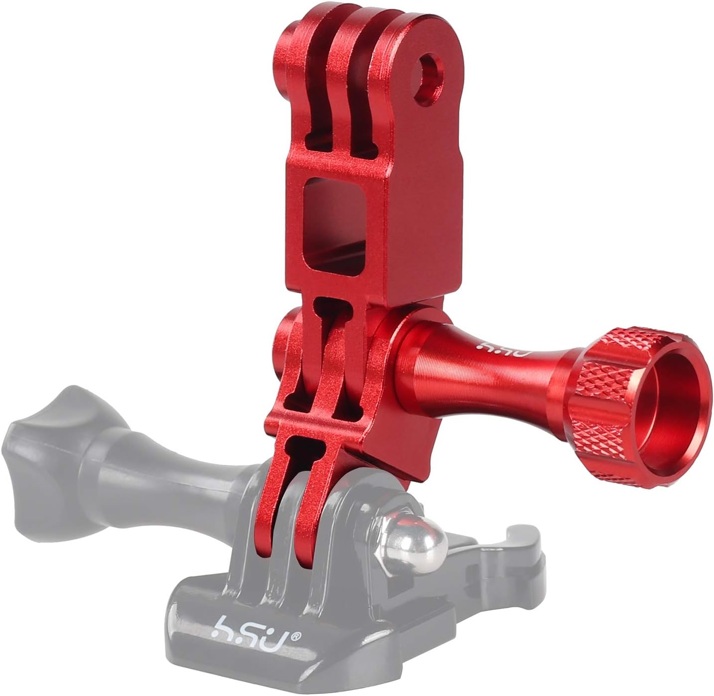 SOPORTE PARA CÁMARA HSU BRAZO AJUSTABLE DE ALEACIÓN DE ALUMINIO ROJO PARA GOPRO Y DJI OSMO ACTION - 3