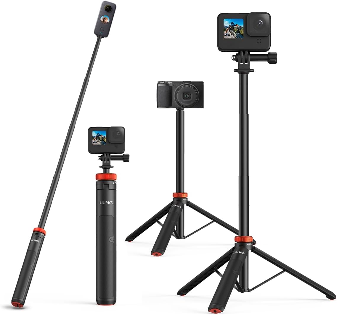 TRÍPODE PARA CÁMARA VRIG SELECT UURIG TELESCÓPICO CON SELFIE STICK Y GRIP IMPERMEABLE - 1