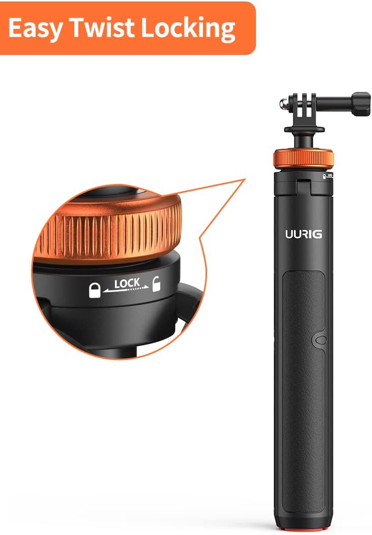 TRÍPODE PARA CÁMARA VRIG SELECT UURIG TELESCÓPICO CON SELFIE STICK Y GRIP IMPERMEABLE - 4