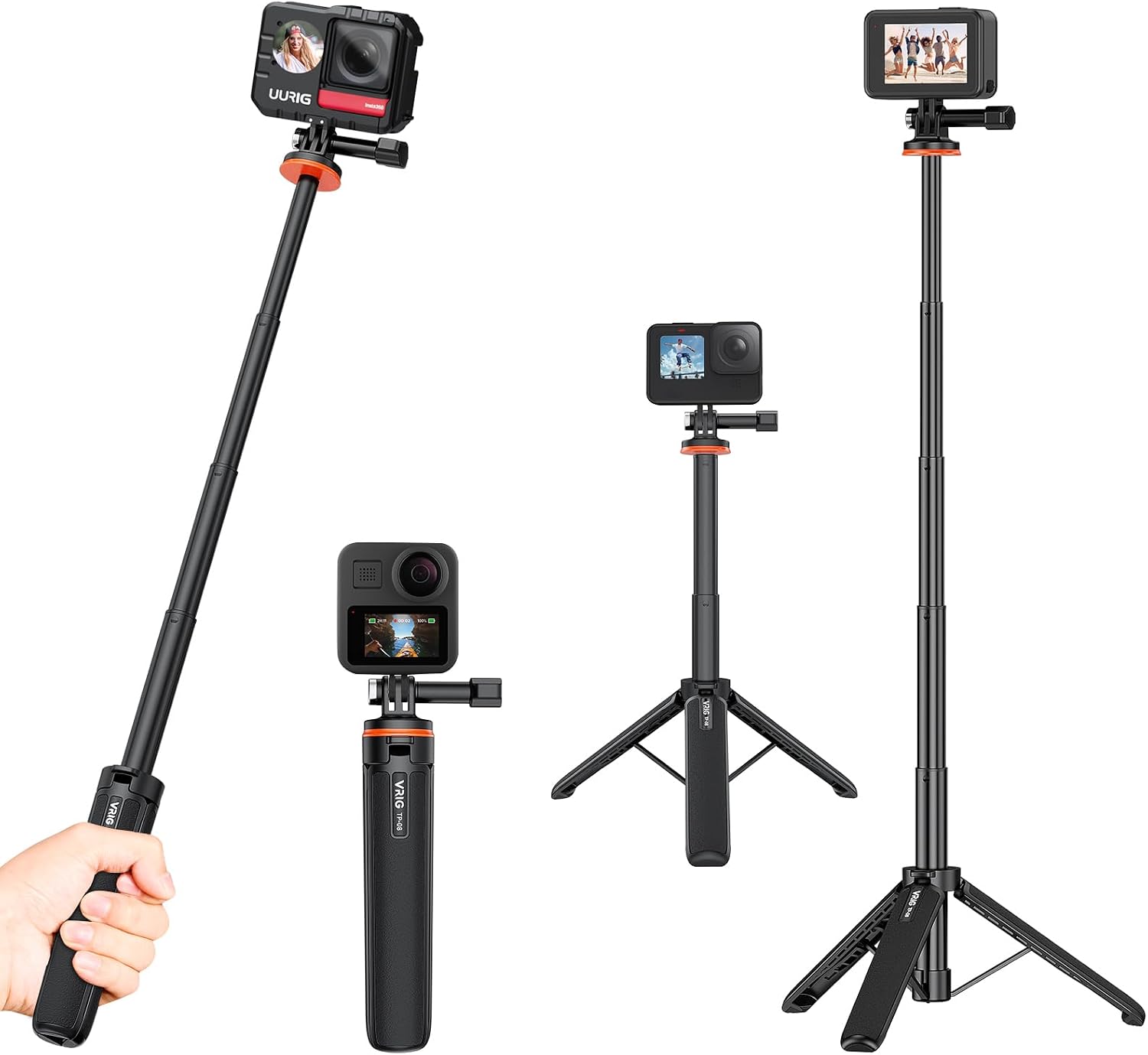 TRÍPODE PARA CÁMARA VRIG 20.1 PULGADAS MINI EXTENSIBLE PARA GOPRO Y DJI OSMO - 1
