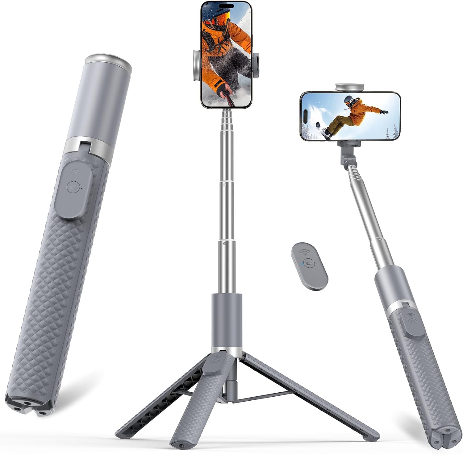 TRÍPODE PARA TELÉFONO VIMOSE CON SELFIE STICK Y CONTROL REMOTO - 1