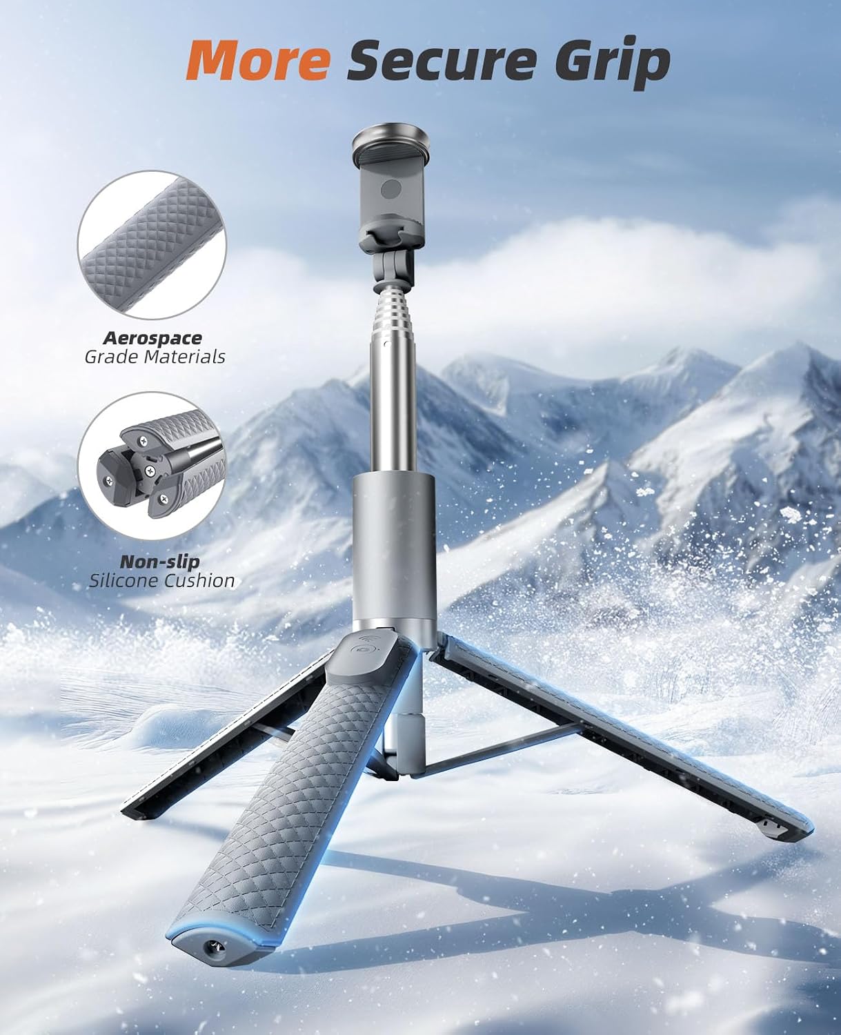 TRÍPODE PARA TELÉFONO VIMOSE CON SELFIE STICK Y CONTROL REMOTO - 4
