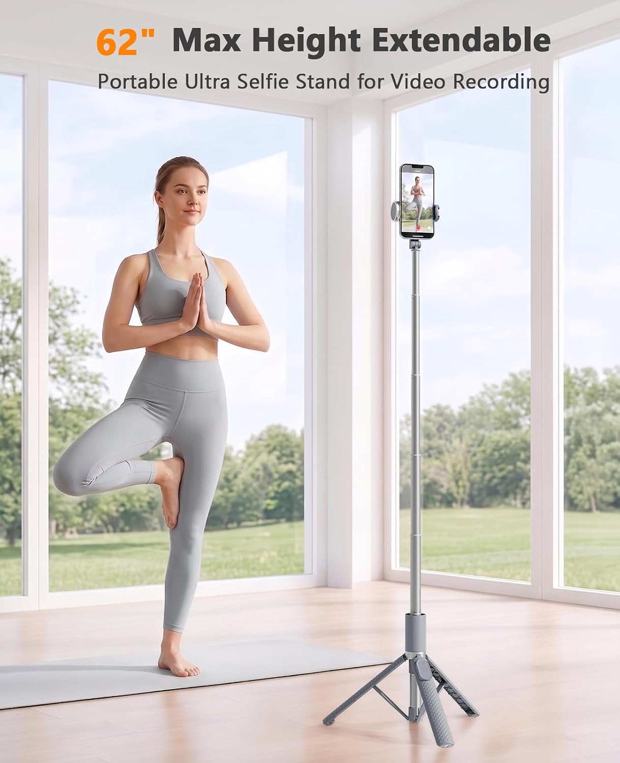 TRÍPODE PARA TELÉFONO VIMOSE CON SELFIE STICK Y CONTROL REMOTO - 5