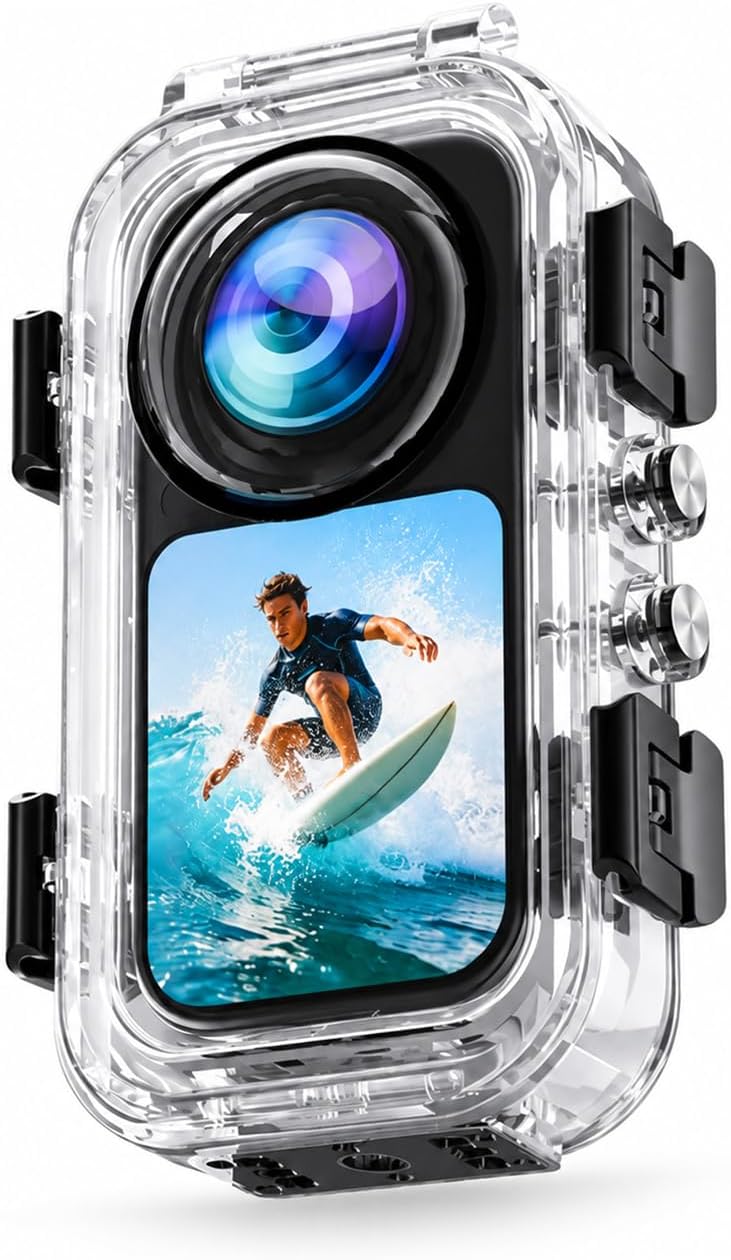 ESTUCHE SUMERGIBLE PARA INSTA360 X6 IMPERMEABLE HASTA 60M CON LIBERACIÓN RÁPIDA - 1