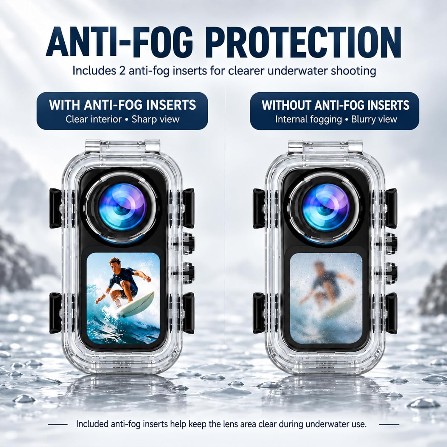 ESTUCHE SUMERGIBLE PARA INSTA360 X6 IMPERMEABLE HASTA 60M CON LIBERACIÓN RÁPIDA - 4