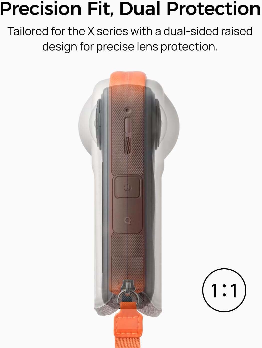 CARCASA PARA CÁMARA TELESIN DISADV PARA INSTA360 X5/X4/X4 AIR PLATA - 3