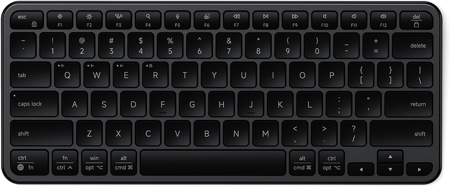 TECLADO INALÁMBRICO SATECHI SLIM EX1 4-EN-1 SPACE BLACK - 1