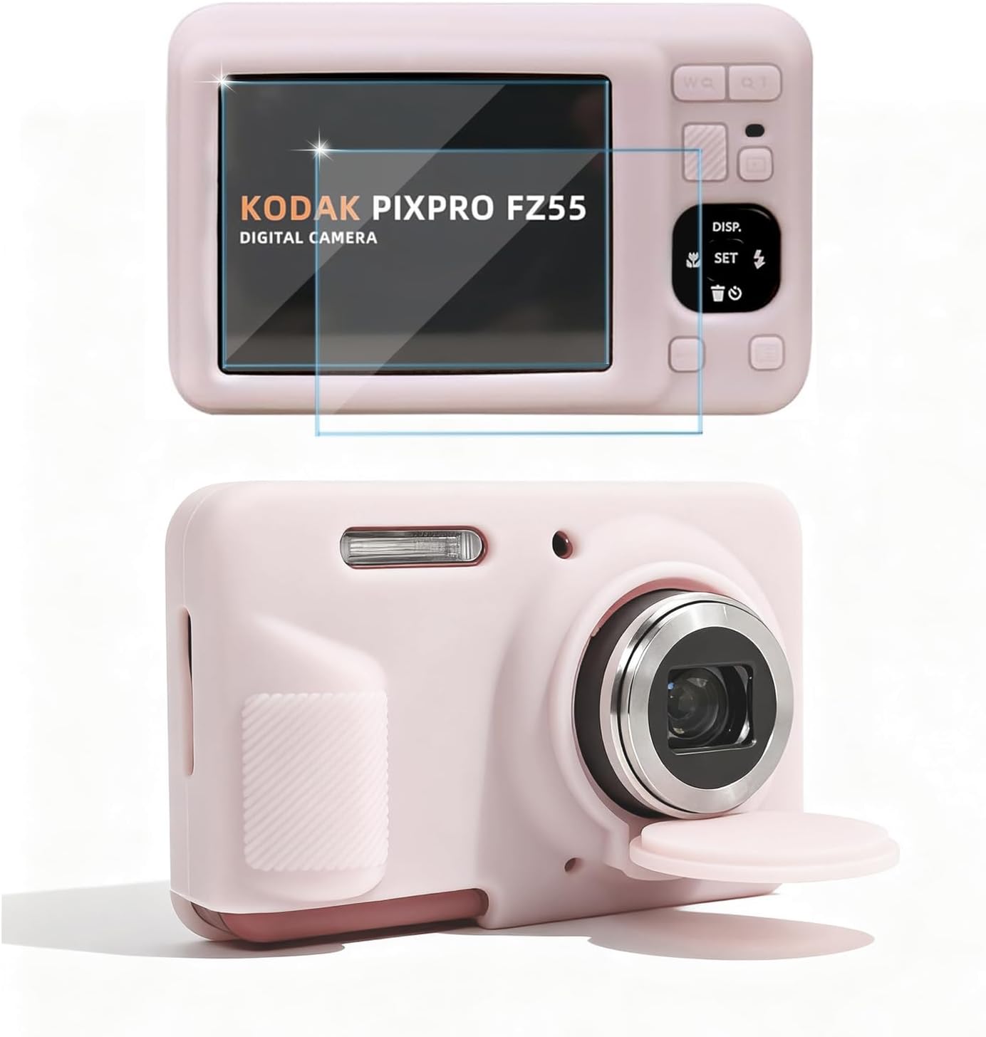 CARCASA PARA CÁMARA KODAK PIXPRO FZ55 FREVYVE JELLY ROSA - 1
