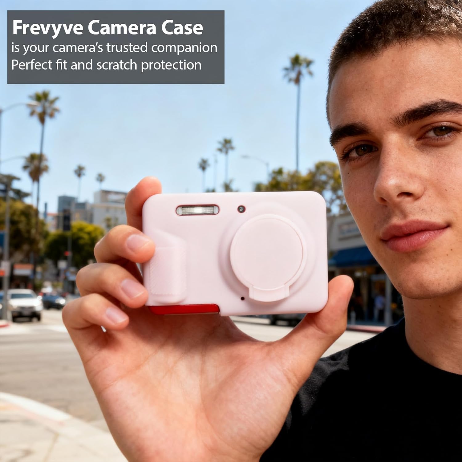 CARCASA PARA CÁMARA KODAK PIXPRO FZ55 FREVYVE JELLY ROSA - 2