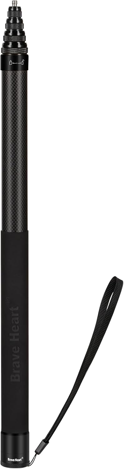 SELFIE STICK DE FIBRA DE CARBONO SALYMECONY 3.0 M PARA CÁMARAS INSTA360 Y GOPRO - 1