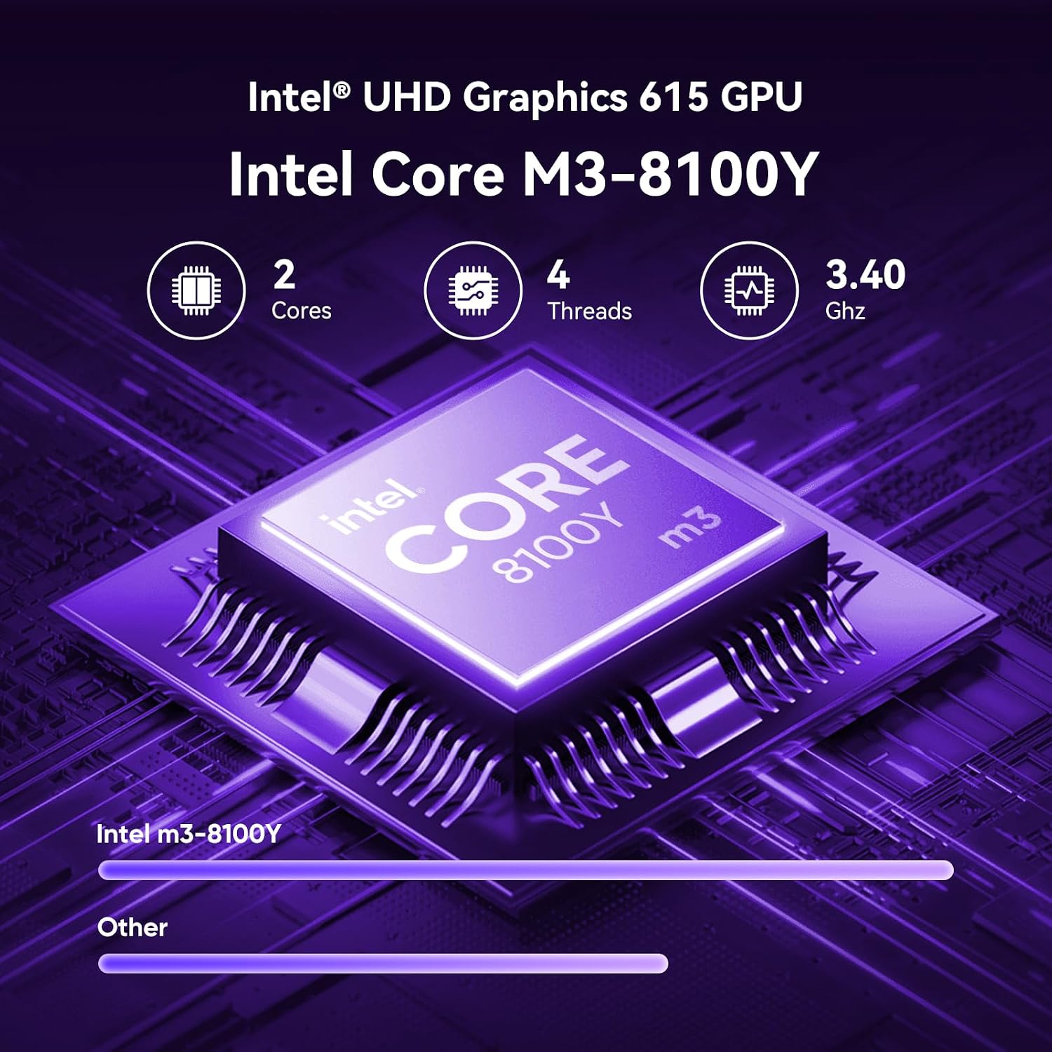 LAPTOP 2 EN 1 TYLVX 15.6' FHD TOUCHSCREEN INTEL CORE M3-8100Y 16GB RAM 512GB SSD DEEP PURPLE - 2