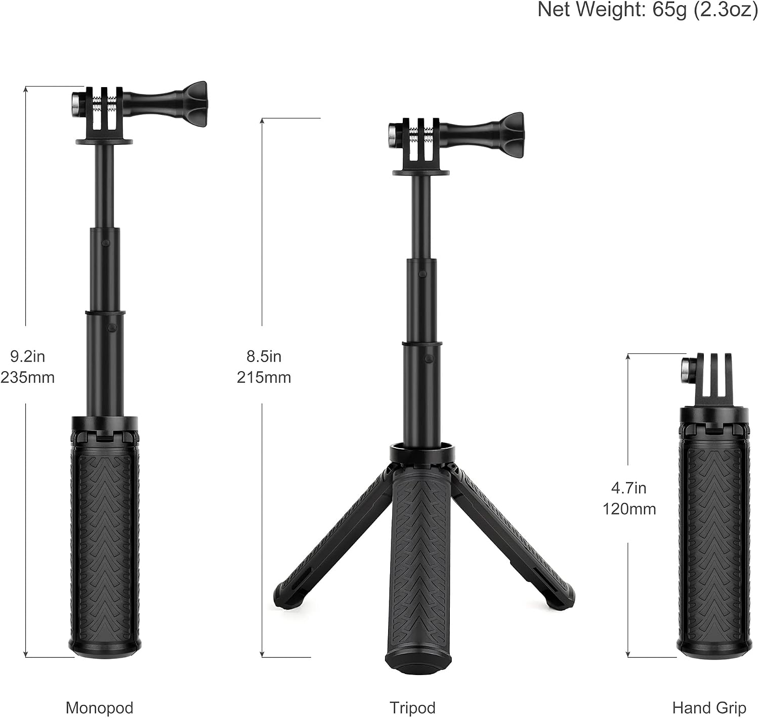 TRÍPODE MINI HAND GRIP SELFIE STICK GEPULY PARA GOPRO Y TELÉFONOS - 4