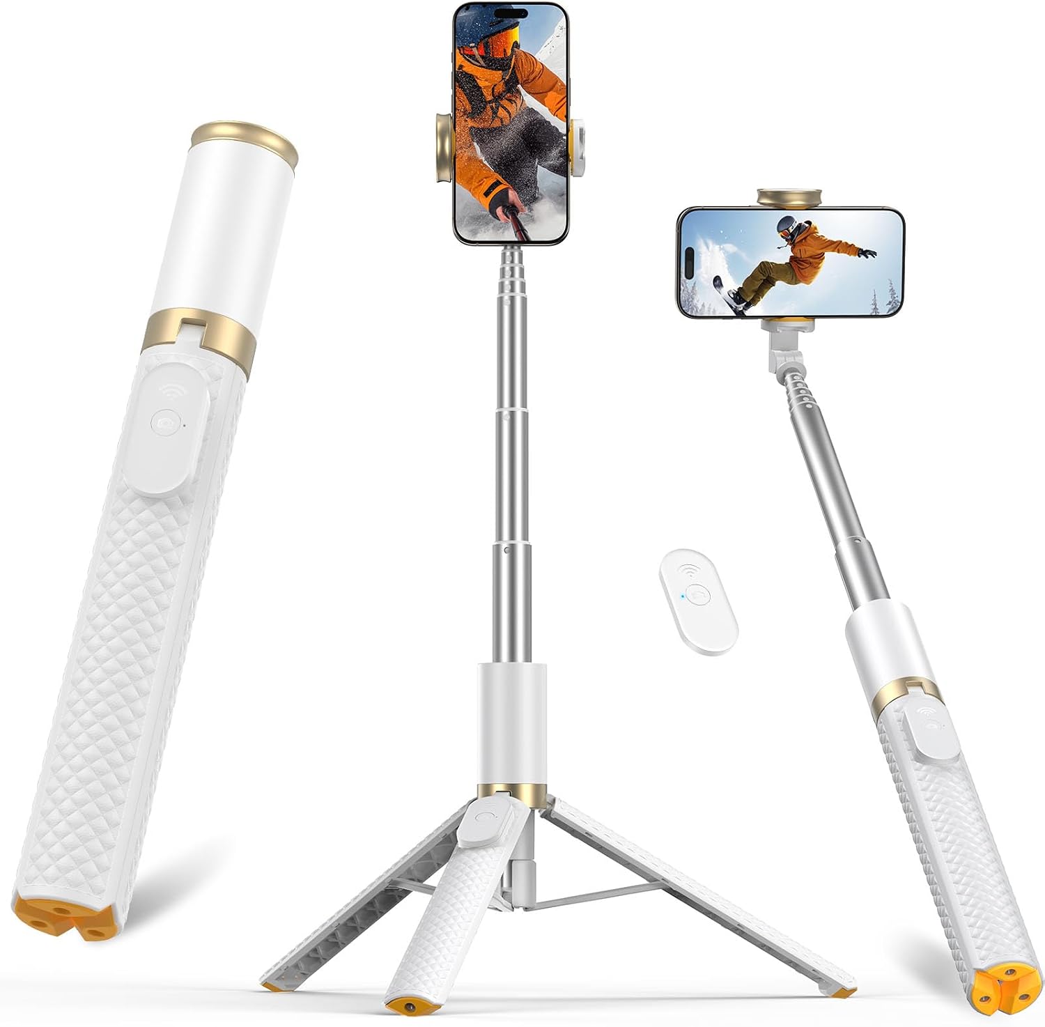 TRÍPODE PARA TELÉFONO VIMOSE CON SELFIE STICK Y CONTROL REMOTO - 1