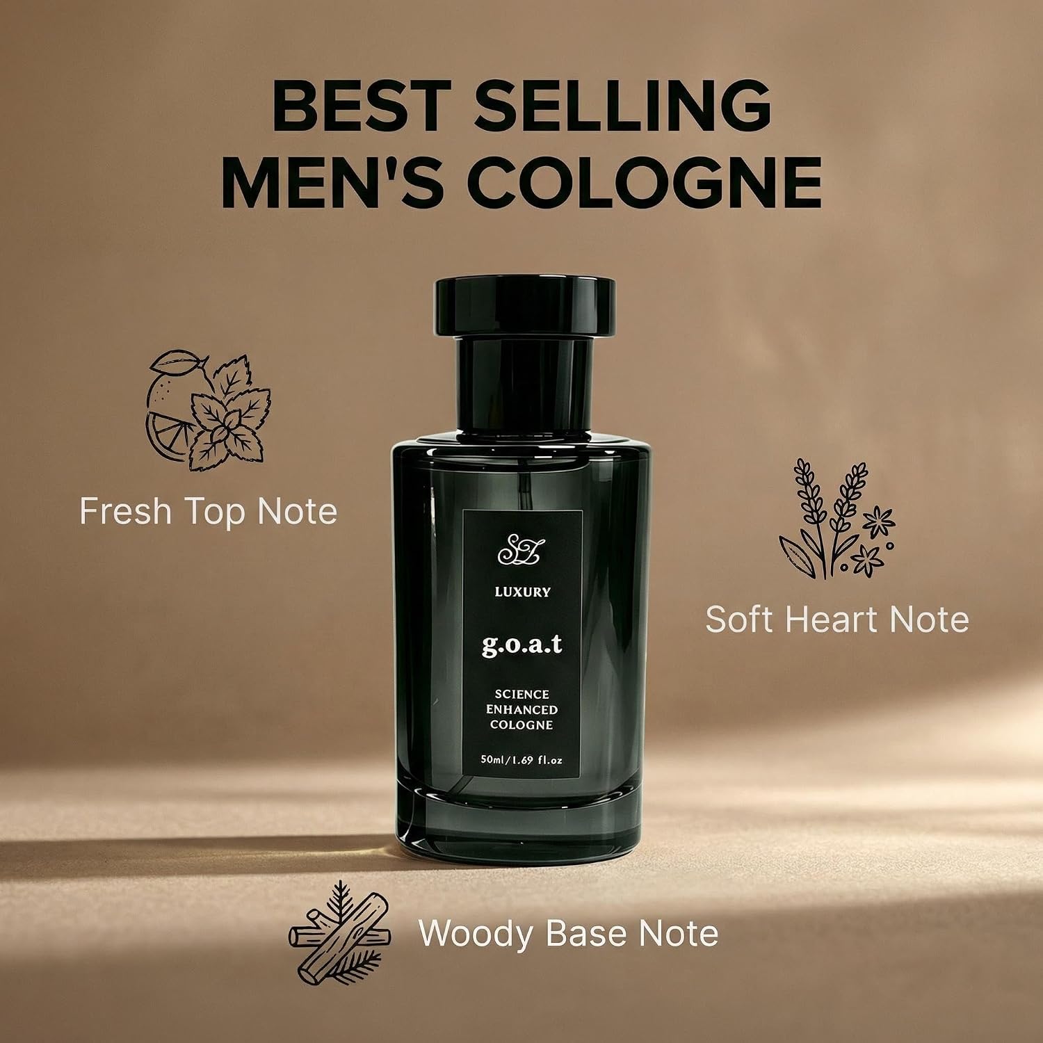PERFUME OUSHANG MIDNIGHT MARINE EAU DE PARFUM 50ML OCEAN CITRUS Y WOODY AMBER - 4