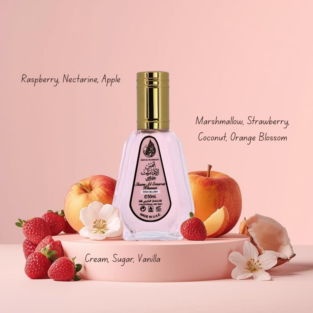 SET DE FRAGANCIAS ARD AL ZAAFARAN YARA Y PINK BLUSH SHAMS AL EMARAT KHUSUSI EAU DE PARFUM 50 ML - 5