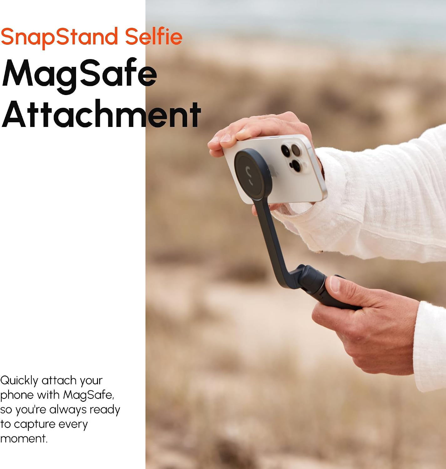 TRÍPODE PARA CÁMARA SHIFTCAM SNAPSTAND SELFIE MAGNÉTICO PLEGABLE EXTENSIBLE CON CONTROL BLUETOOTH MIDNIGHT - 5