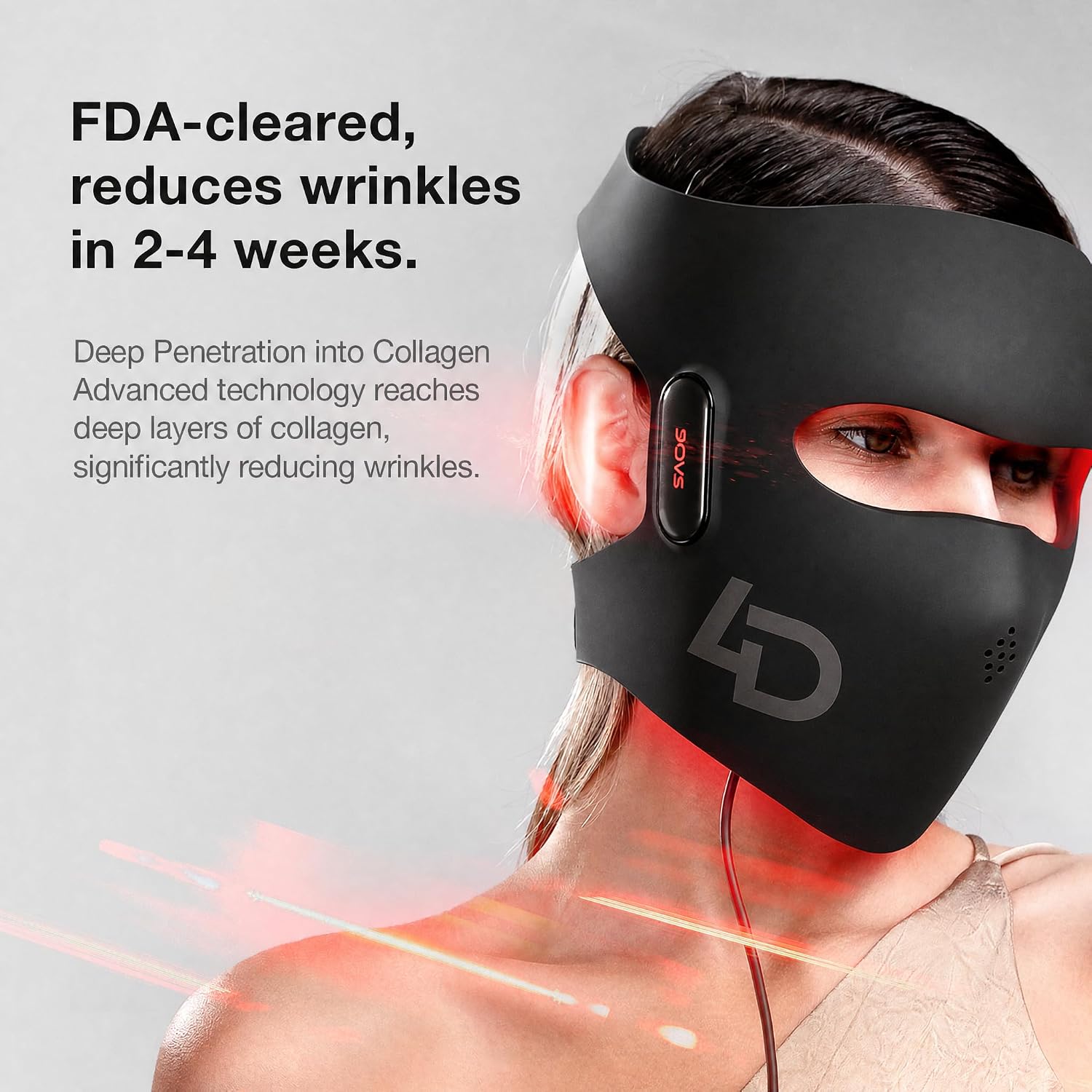 ALMOHADA TERAPÉUTICA JOVS RED LIGHT THERAPY MASK PARA ROSTRO - 2