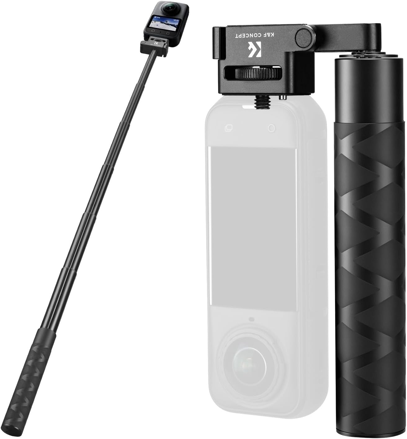 SOPORTE PARA CÁMARA DE ACCIÓN KYF CONCEPT PALO SELFIE PLEGABLE 92.5 CM COMPATIBLE CON INSTA360 X5 - 1
