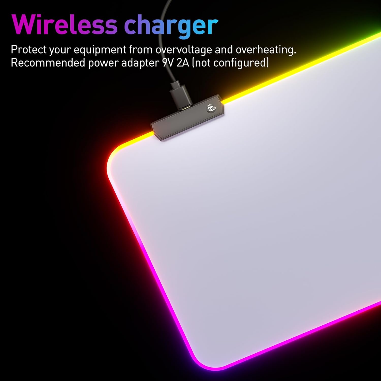 MOUSEPAD RGB DR CATCH GRANDE CON ILUMINACIÓN LED BLANCO - 5