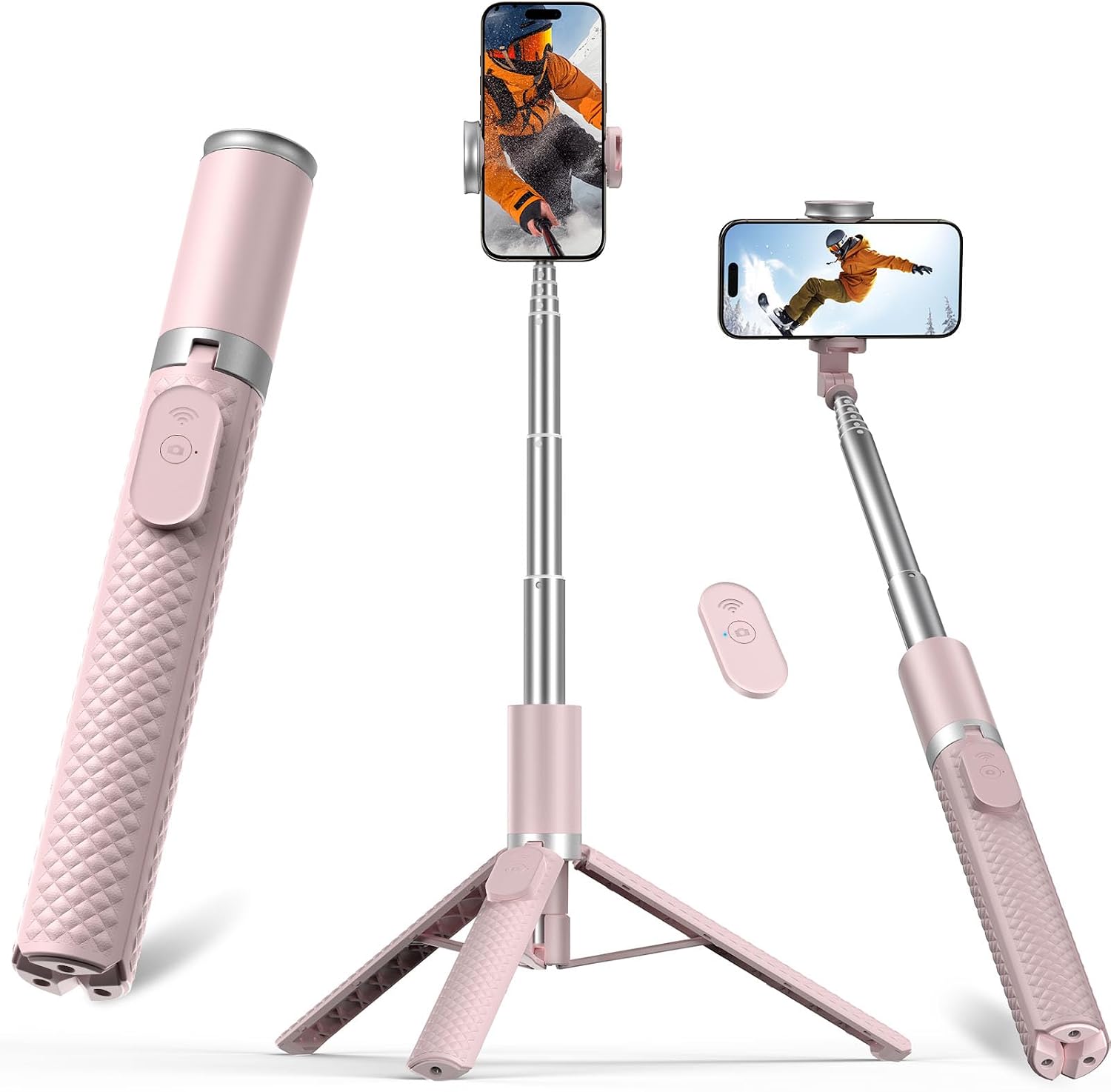 TRÍPODE PARA TELÉFONO VIMOSE CON SELFIE STICK Y CONTROL REMOTO - 1
