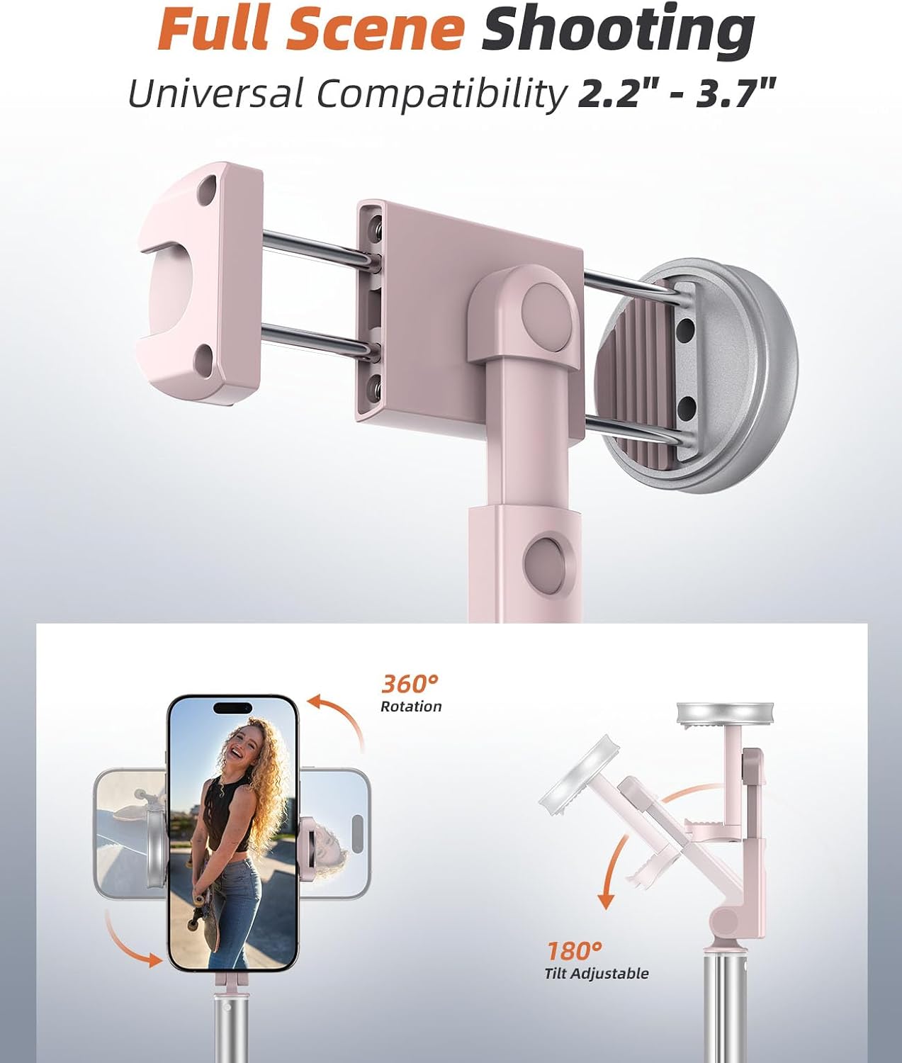 TRÍPODE PARA TELÉFONO VIMOSE CON SELFIE STICK Y CONTROL REMOTO - 3