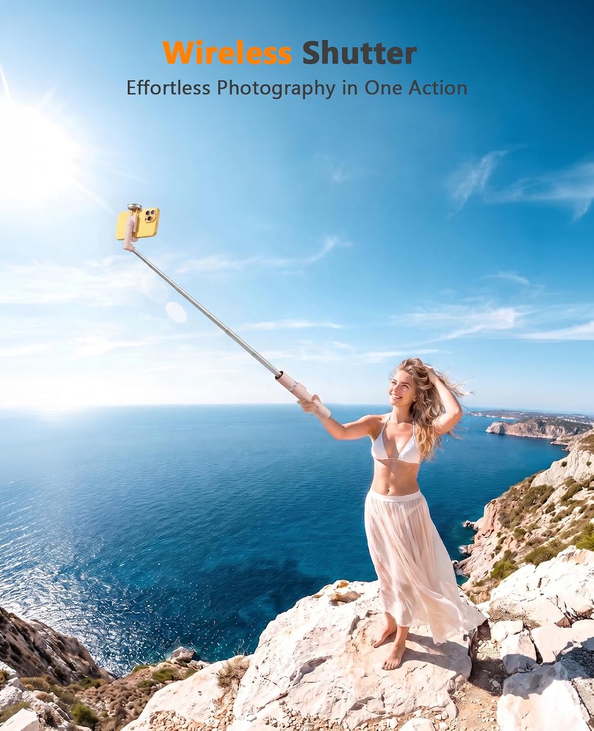 TRÍPODE PARA TELÉFONO VIMOSE CON SELFIE STICK Y CONTROL REMOTO - 4