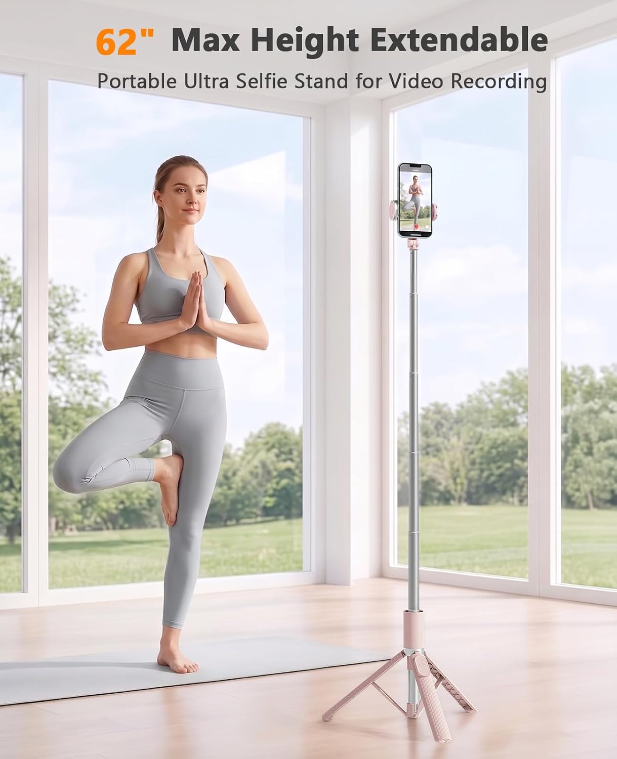 TRÍPODE PARA TELÉFONO VIMOSE CON SELFIE STICK Y CONTROL REMOTO - 5