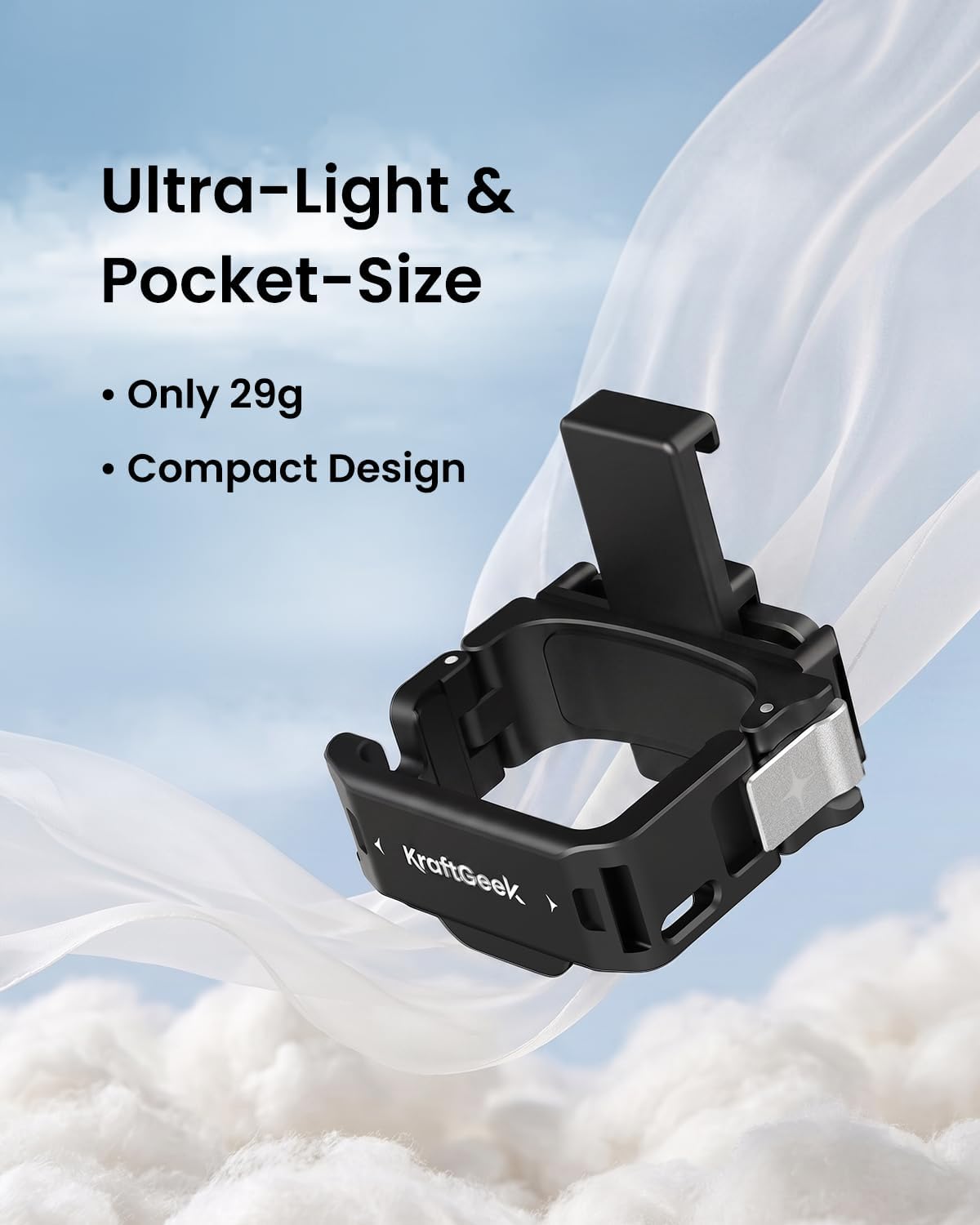 SOPORTE KRAFTGEEK ALUMINUM EXPANSION CAGE PARA DJI OSMO POCKET 3/4/4P - 4