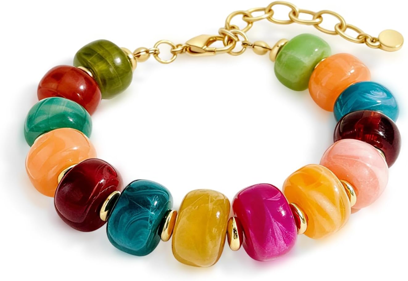 PULSERA DE CUENTAS MULTICOLOR CLOORDE ESTILO BOHEMIO PARA MUJER - 1