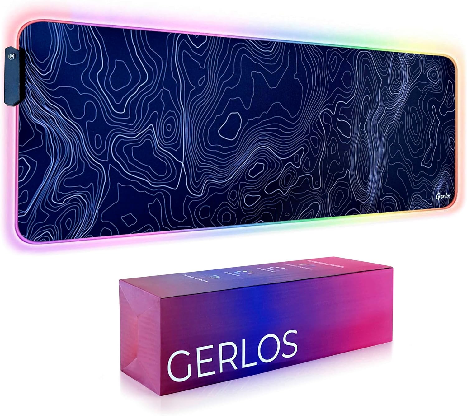 MOUSE PAD GAMING GERLOS RGB GRANDE 80 X 30 CM - 1