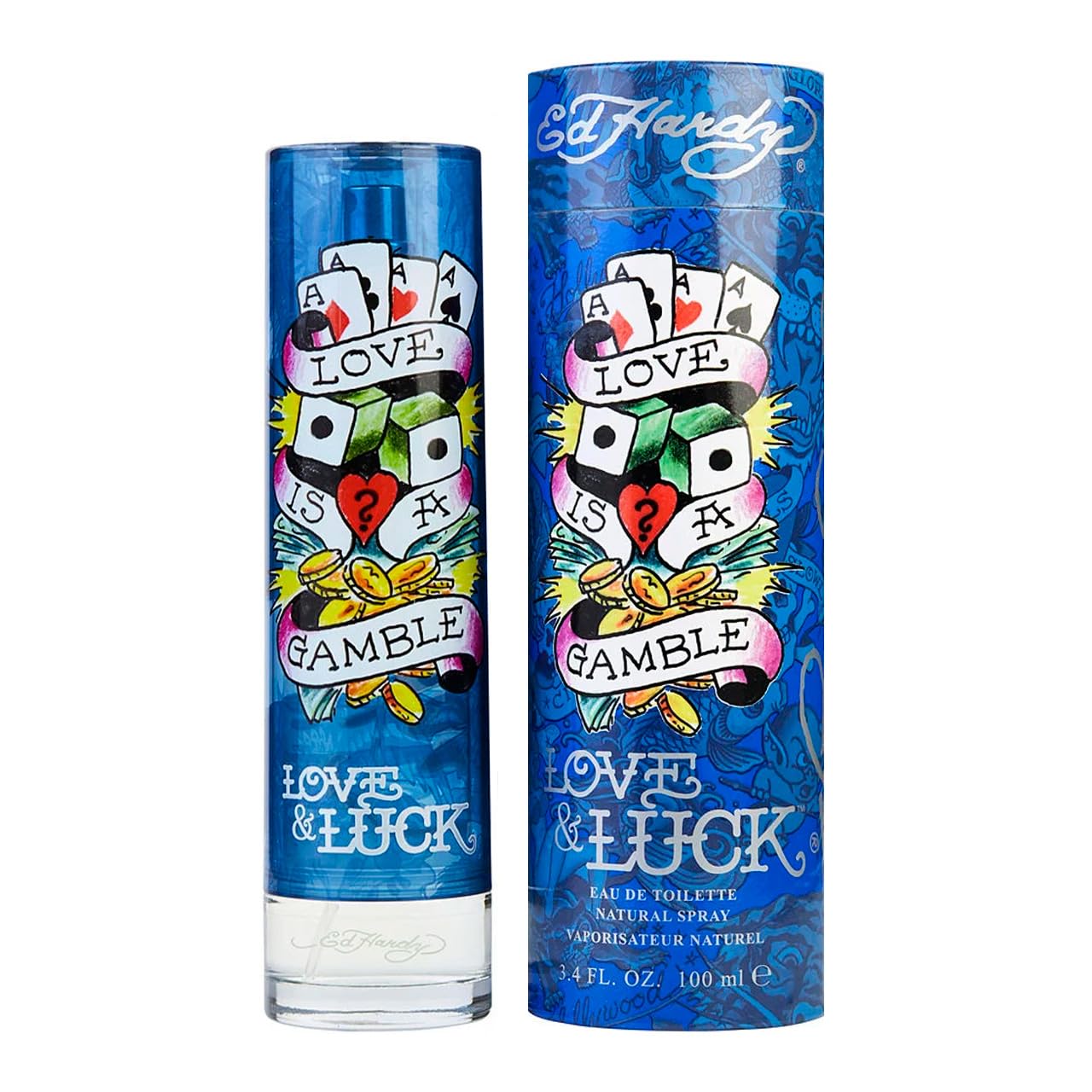 PERFUME ED HARDY LOVE Y LUCK EAU DE TOILETTE PARA HOMBRE 100 ML - 1