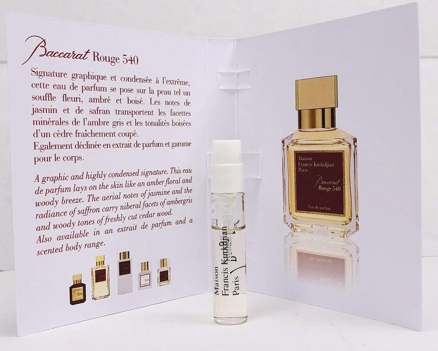 PERFUME MAISON FRANCIS KURKDJIAN BACCARAT ROUGE 540 EAU DE PARFUM VIAL SPRAY 2ML - 2