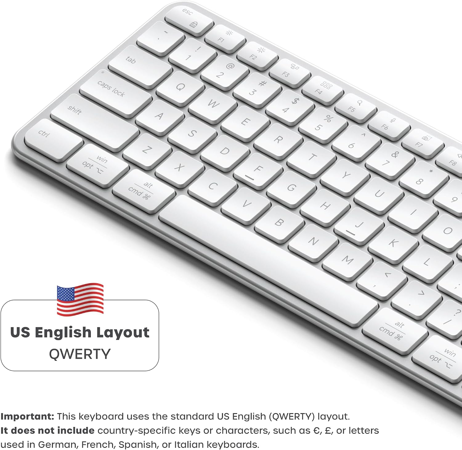 TECLADO INALÁMBRICO SATECHI SLIM EX3 BLUETOOTH Y 2.4 GHZ PLATA - 2