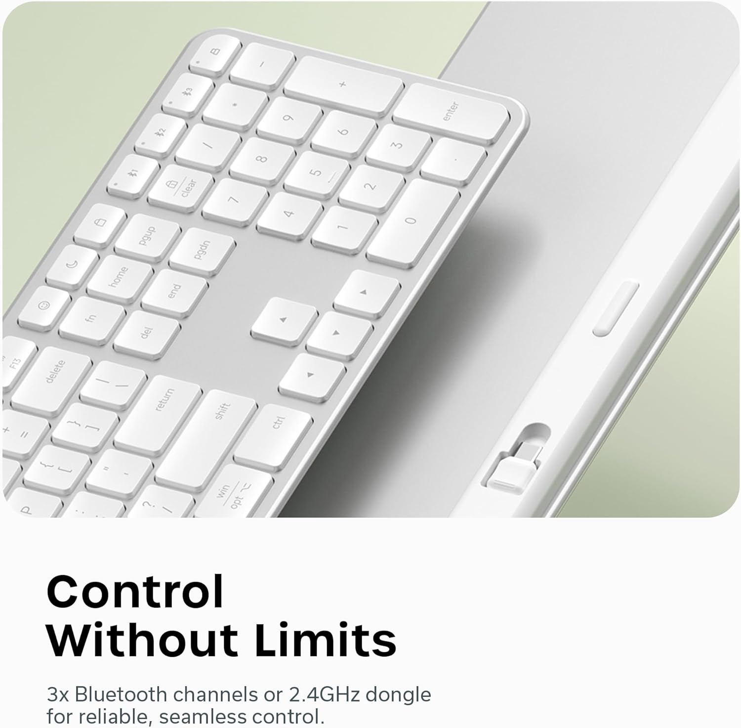 TECLADO INALÁMBRICO SATECHI SLIM EX3 BLUETOOTH Y 2.4 GHZ PLATA - 4