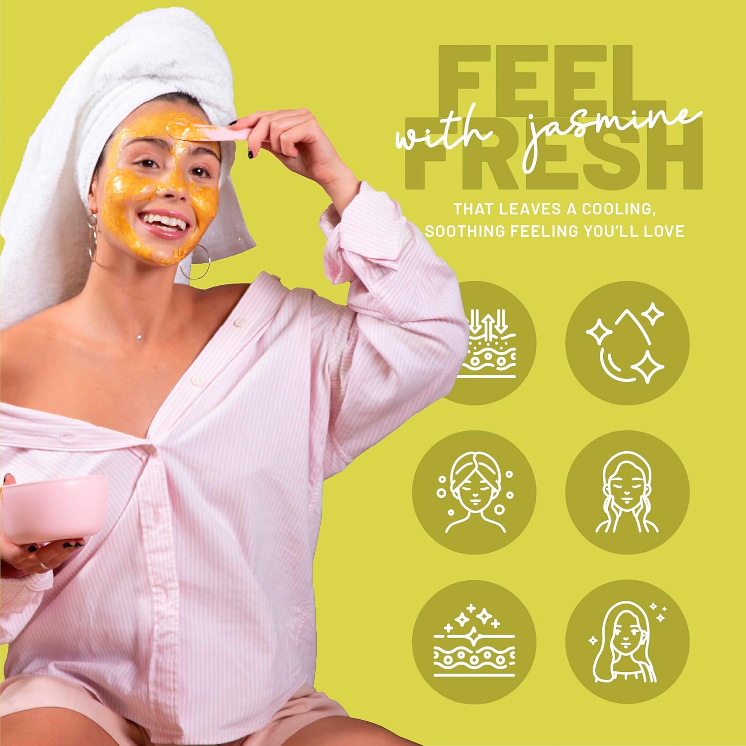 MASCARILLA FACIAL BRÜUN PEEL-OFF JAZMINE JELLY 680 ML PARA 30 A 35 APLICACIONES - 3