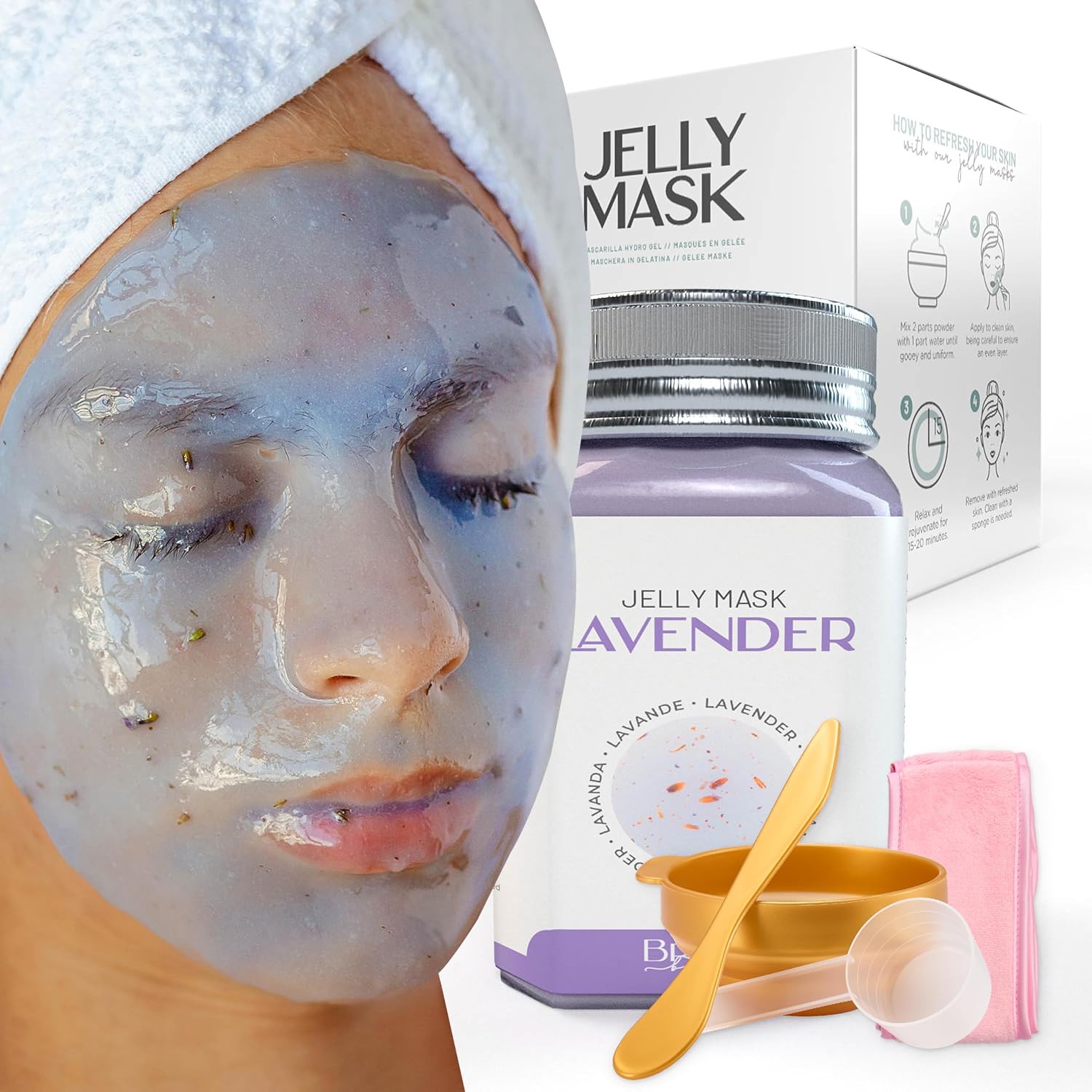 MASCARILLA FACIAL BRÜUN PEEL-OFF LAVANDA 680 ML EN POLVO - 1