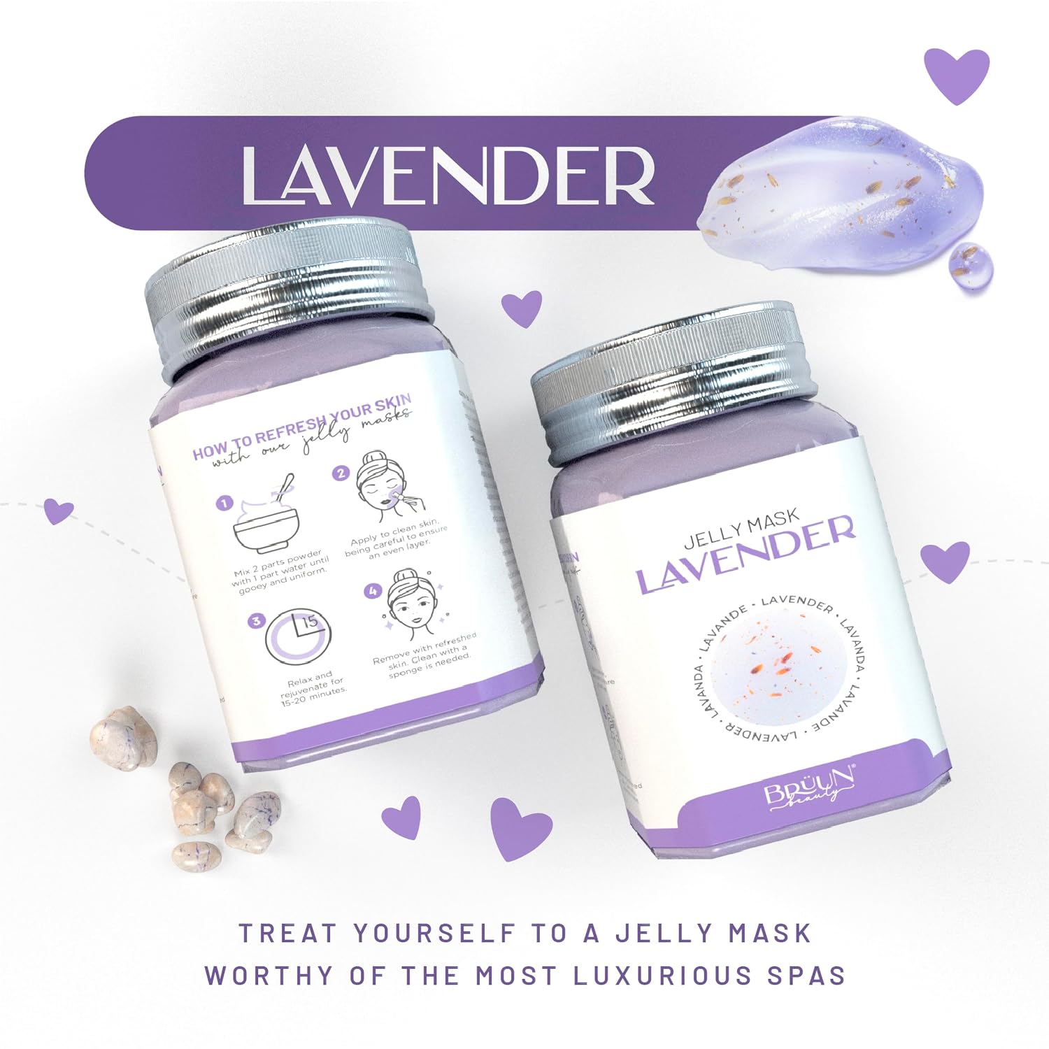 MASCARILLA FACIAL BRÜUN PEEL-OFF LAVANDA 680 ML EN POLVO - 5