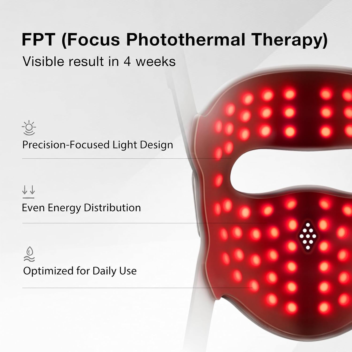 MÁSCARA DE TERAPIA DE LUZ ROJA PARA ROSTRO JOVS CON LÁSER 4D - 5
