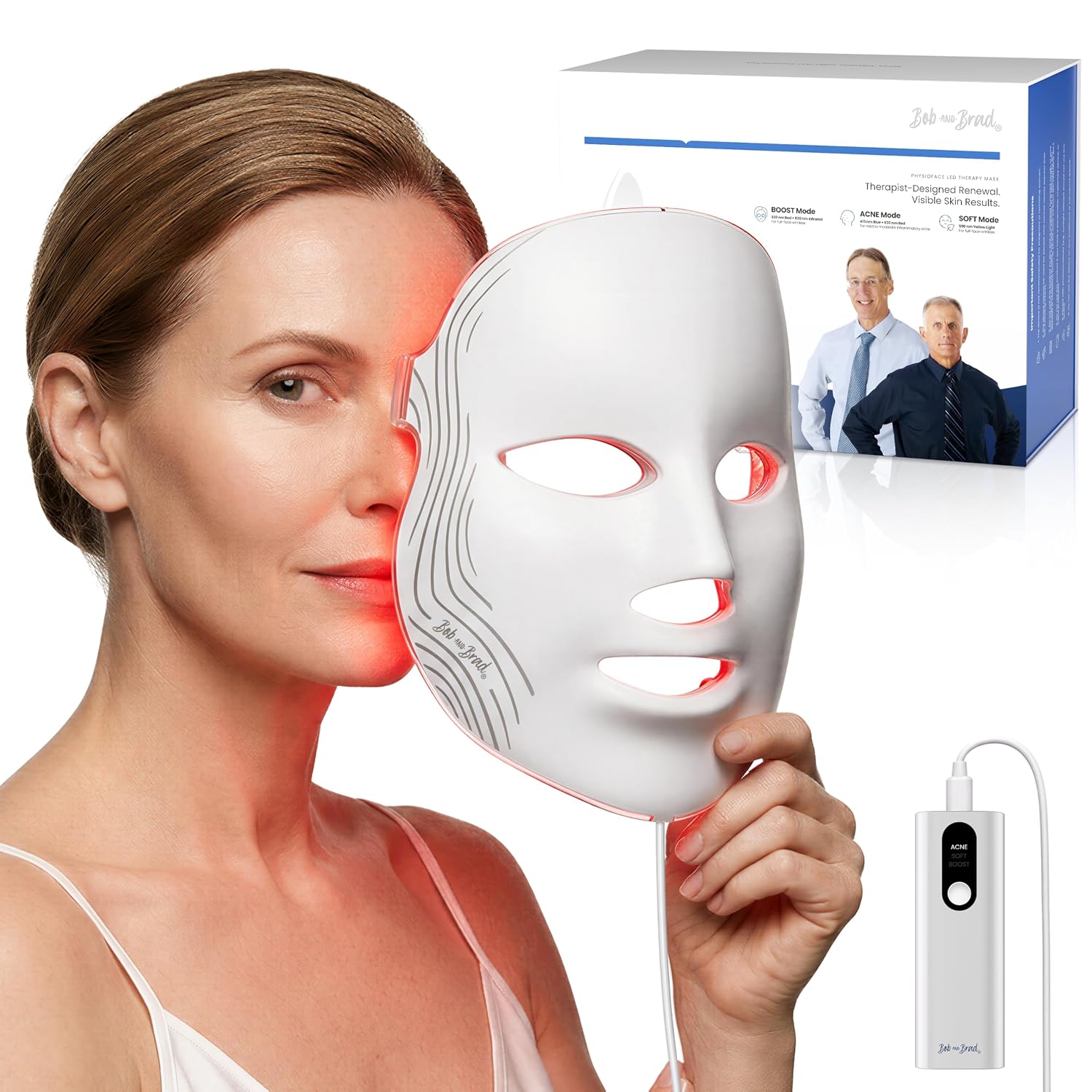 MASCARILLA LED TERAPIA DE LUZ ROJA BOB AND BRAD PHYSIOFACE 480 LEDS - 1