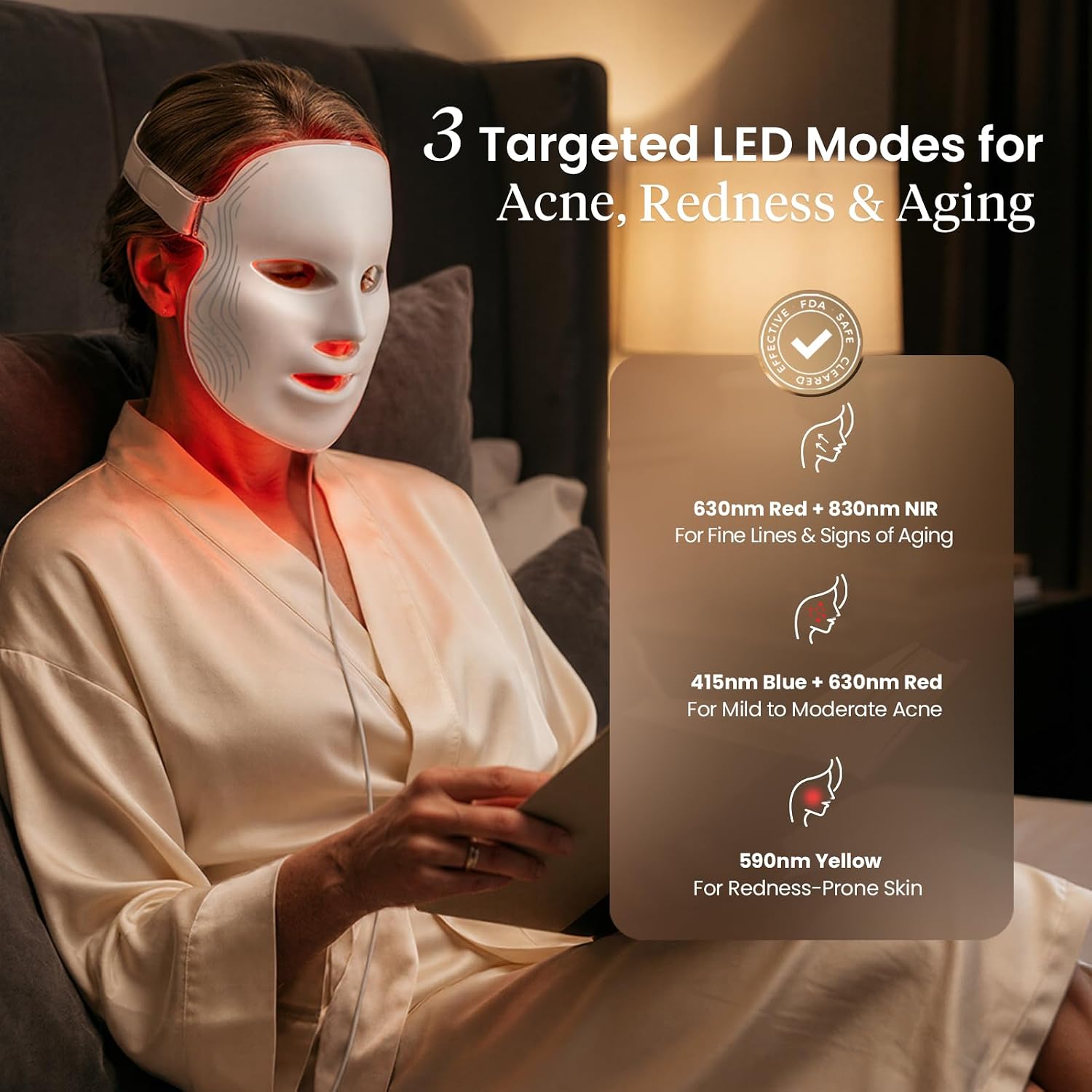 MASCARILLA LED TERAPIA DE LUZ ROJA BOB AND BRAD PHYSIOFACE 480 LEDS - 2